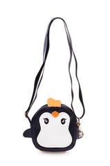 Leather female handbag isoleted on white background