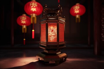 Free happy mid autumn festival or chinese new year gate Generative AI