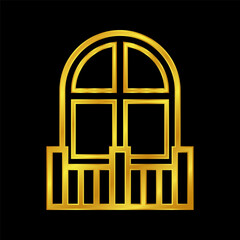 gold colored window icon