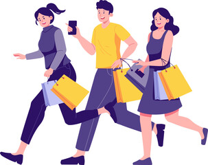 Black Friday Character Illustration