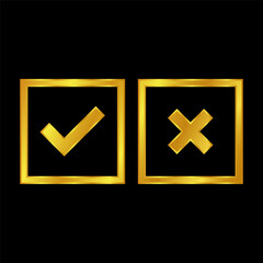 gold colored checkmark icon