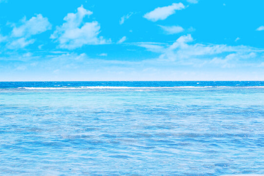 beach with blue sky
