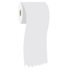 長く引き出されたトイレットペーパーのベクターイラスト 