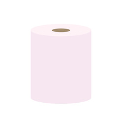 ピンクのトイレットペーパーのベクターイラスト 