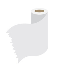 使いかけのトイレットペーパーのベクターイラスト 