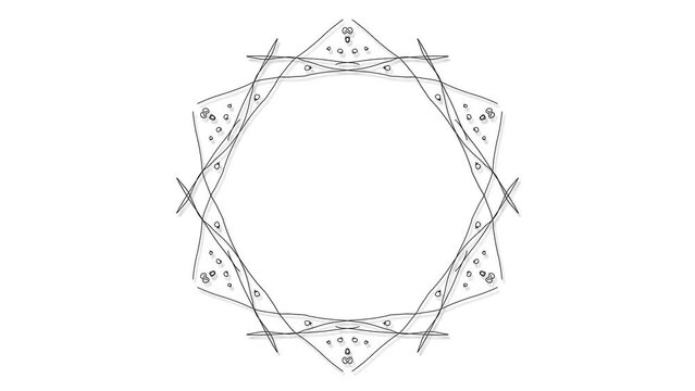 Symmetrical patterned frame constantly changing