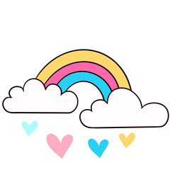 Cartoon image rainbow cloud stars bright cute decoration paper gift colorful cute popular decorative paper pictures fashion clothes children adults men and women hand drawn seamless
