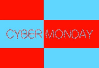 The text has been designed for The Cyber Monday event.