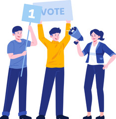 Election Character Illustration