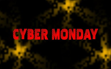 The text has been designed for The Cyber Monday event.