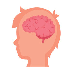 profile brain silhouette