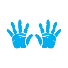 handprint paint colors blue illustration