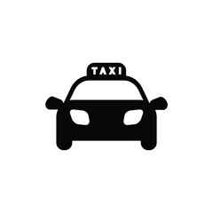 Taxi icon silhouette design template isolated