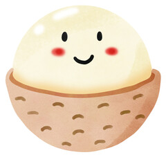 Cute longan cartoon drawing 