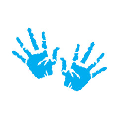 handprint paint colors blue