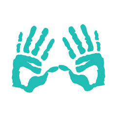 handprint paint colors green