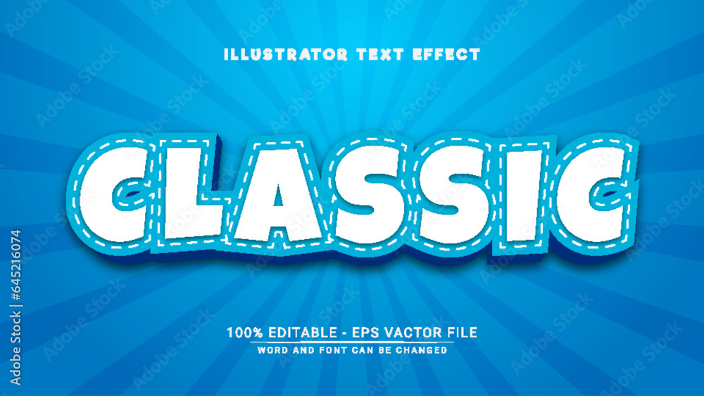 Poster classic 3d text effect - colorful 3d text effect