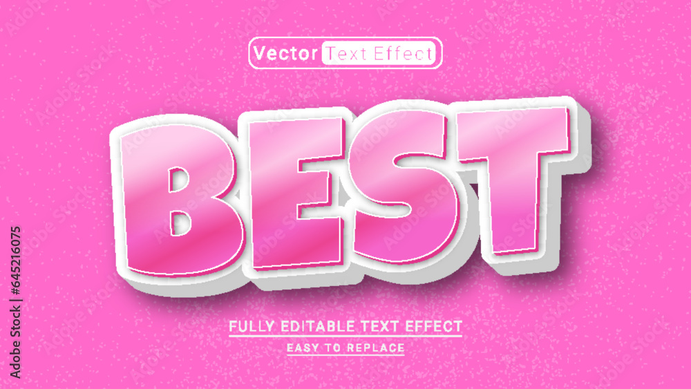 Poster best editable text effect - colorful 3d text effect