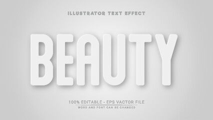 White Premium 3D Text Effect - Beauty 3D Text Effect
