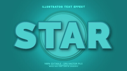 Star Premium 3D Text Effect - Blue 3D Text Effect