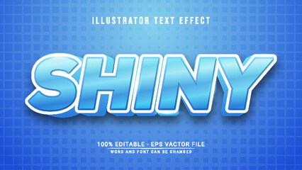 Shiny Premium 3D Text Effect - Blue 3D Text Effect