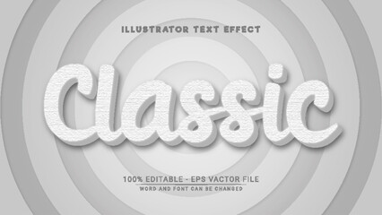 Classic Premium 3D Text Effect - White 3D Text Effect