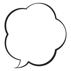 吹き出しのイラスト8【手描き風】