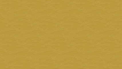 金色の和風波模様デザイン背景