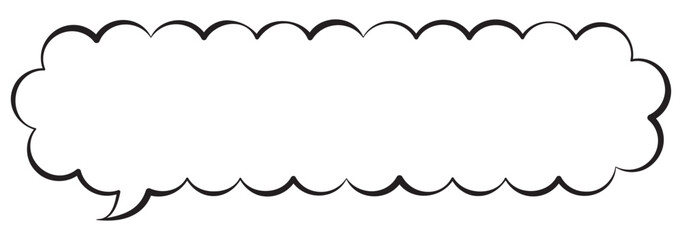 吹き出しのイラスト11【手描き風】