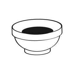 Spa treatment plate, line drawing, doodle