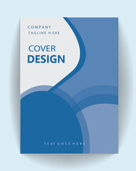 book cover design a4 flyer template. blue creative  book cover design for print. blue a4  cover design vector.