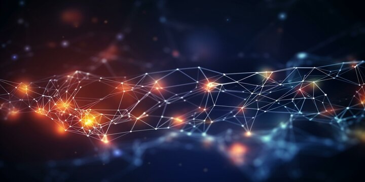 technology business neural network data background 