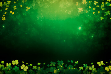 St. patrick's day clover background wallpaper. Background with free space for text.