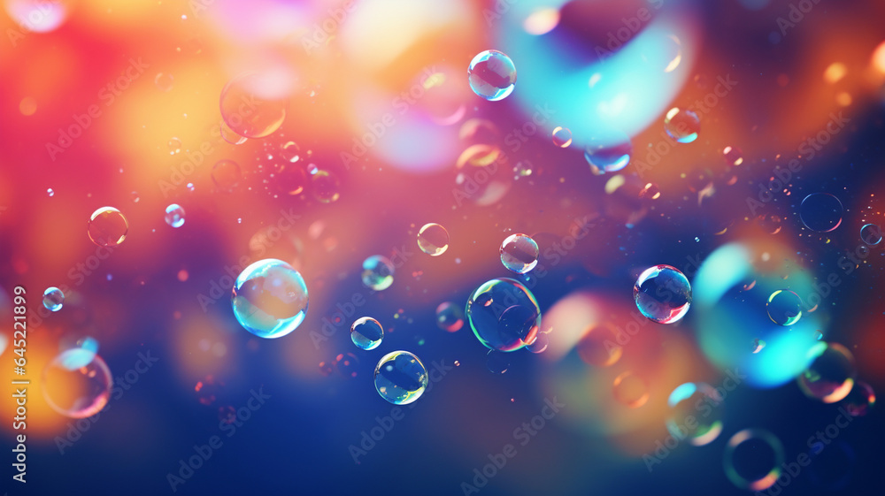 Sticker Multicolored bubbles on a white background