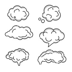carbon dioxide cloud icon flat design isolated on white background