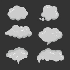 carbon dioxide cloud icon flat design isolated on white background