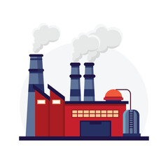 Toxic smoke from industrial factory floating in the air. Air pollution problem vector illustration.