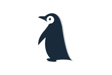  Penguin logo design. Penguin Vector illustration.