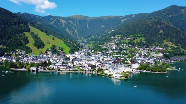 Zell am See, lake, mountains, Austria