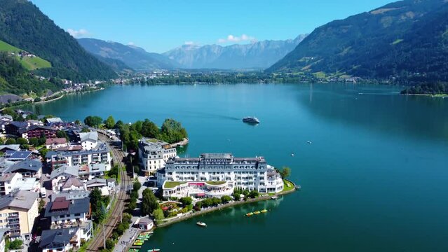 Zell am See, lake, mountains, Austria