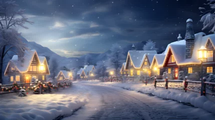Foto op Canvas winter in the  Christmas village © Ushan