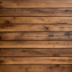 Fototapeta na wymiar Medium brown wood texture background viewed from above. The wooden planks are stacked horizontally and have a worn look. This surface would be great as design element for a wall, floor. generative ai.