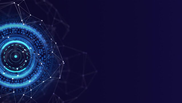 Artificial intelligence robot eye with plexus