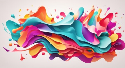 Fototapeta na wymiar Abstract Shape Gradient Colorful Background
