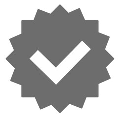 grey verify check icon