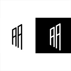 AA triangle letter logo design with triangle shape. AA triangle logo design monogram. AA triangle vector logo template with red color. AA triangular logo Simple, Elegant, and Luxurious design.