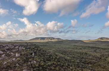 The picturesque scenery of a Caribbean island