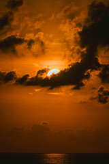 sunrise over the sea with clouds