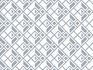 Abstract geometric pattern. A seamless vector background. White and gray ornament. Graphic modern pattern. Simple lattice graphic design.