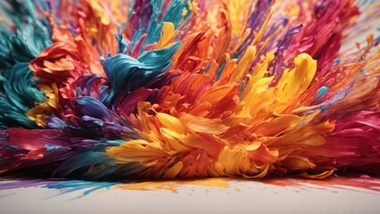 Abstract Colorful Painting Theme Background Wallpaper